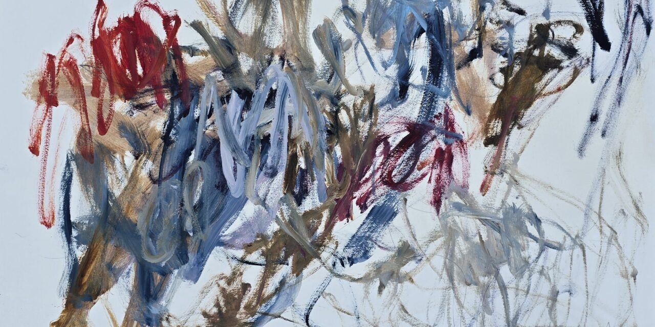 Aufwind I Oel auf Büttenpapier 77x56 cm Bern 2024