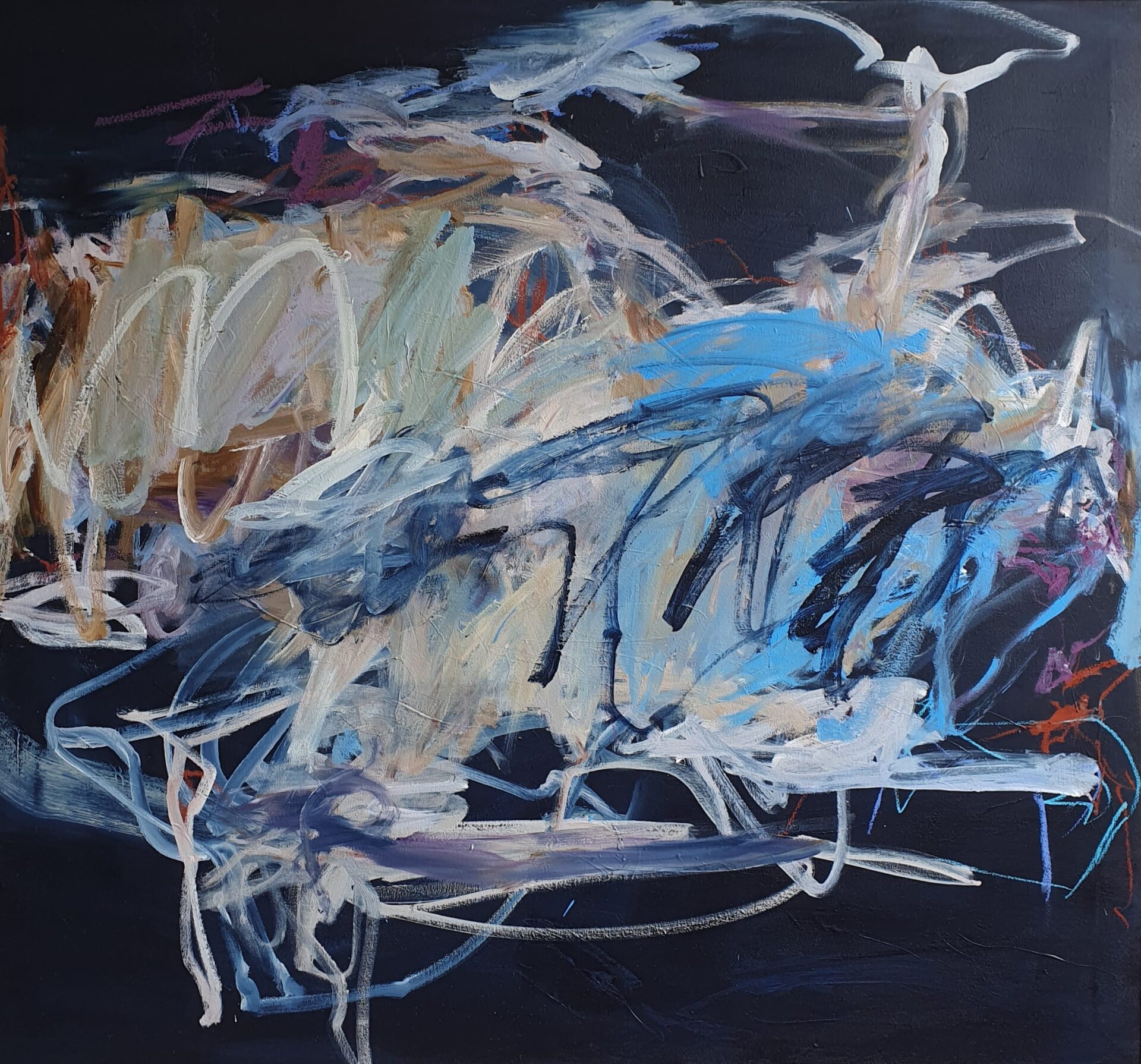 Wellengang I Acryl Oel auf Leinwand 107x97 cm Bern 2024