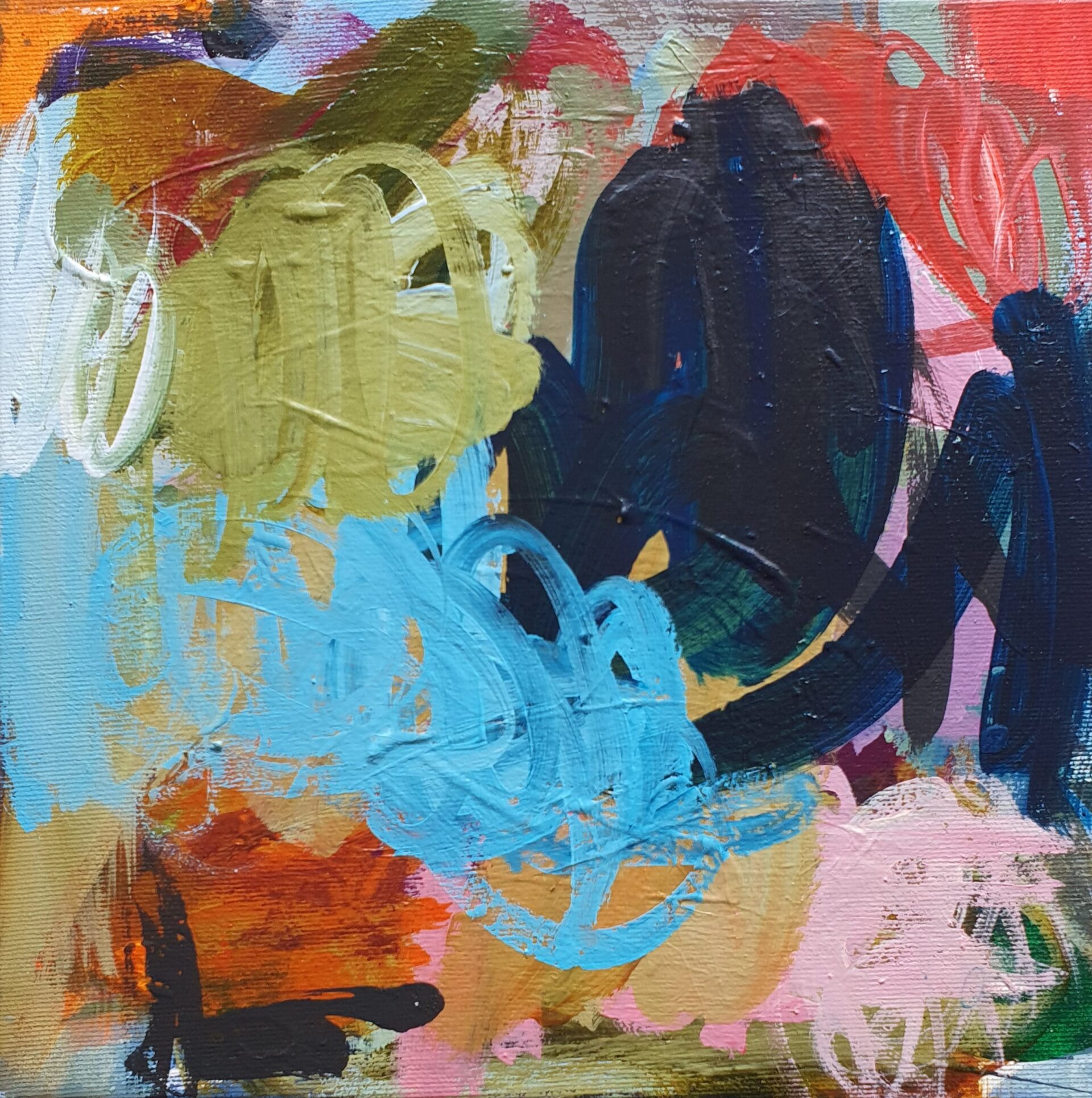 Aufgetürmt I Acryl auf Leinwand 30x30 cm Bern 2020